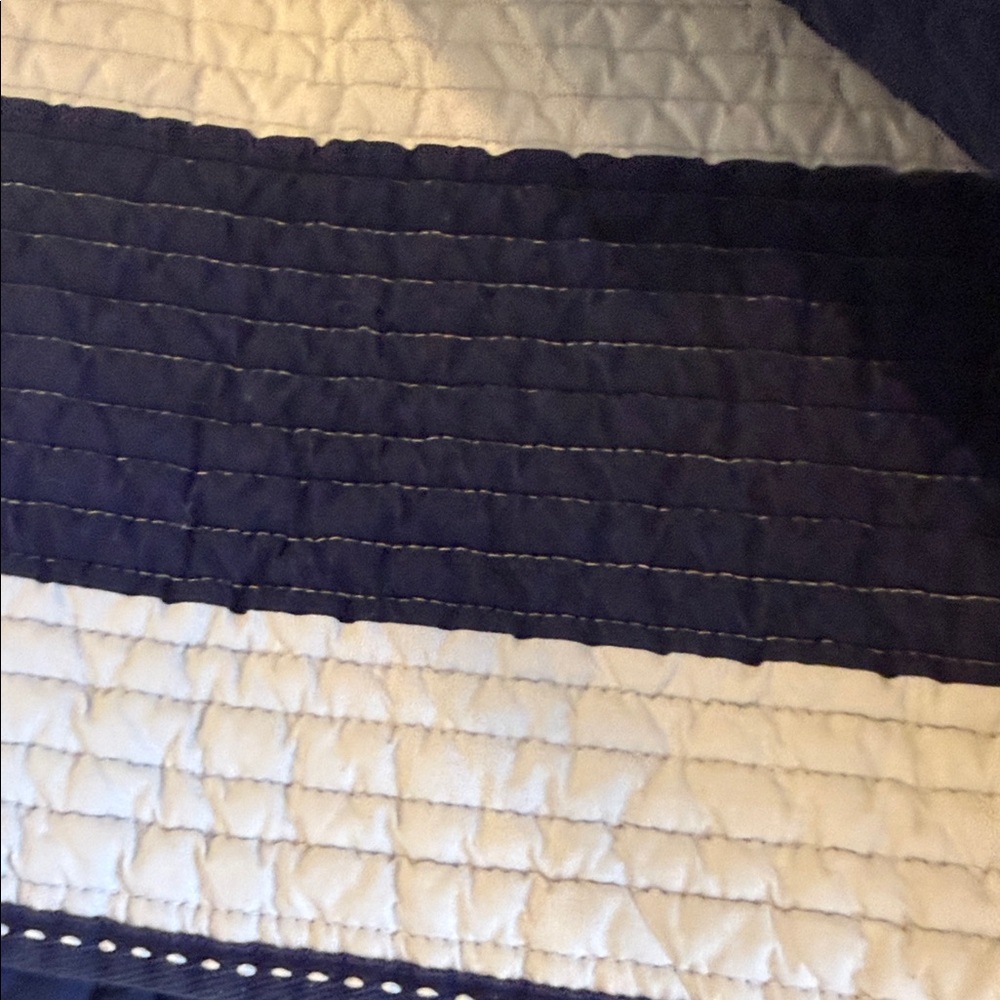 Pottery, barn, kids Navy and White Striped Quilts - Picture 5 of 10